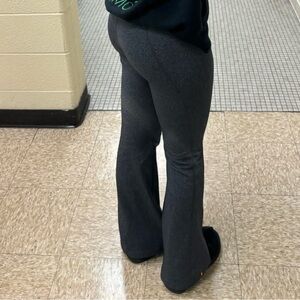 Women's Gray Flared Leggings